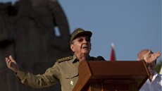 Kubánský prezident Raúl Castro pi projevu na oslavách revoluce (26. ervence