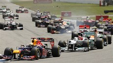 TLA�ENICE. Startovní pole na okruhu Hockenheimring p�i Velké cen� N�mecka. 