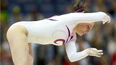 Sportovní gymnastka Kristýna Pálešová při své olympijské sestavě v Londýně (29.