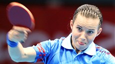 Česká stolní tenistka Iveta Vacenovská (na snímku) porazila Thajku Nanthan