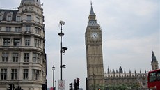 HRDÝ BEN. Jedna z hlavních dominant Londýna, v se slavným zvonem Big Ben, se...