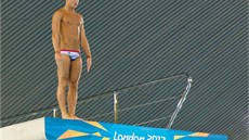 P�IPRAVEN. Tom Daley na tréninku p�ed za�átkem olympijských her