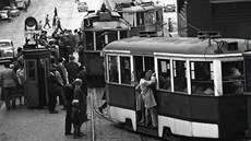 Jovan Dezort: Tramvaje na Václavském námstí (60. léta)