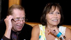 Václav Havel a Marta Kubiová na Open Air Music Festivalu v Trutnov