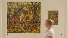Výstava o africkém umní, která probíhá na zámku v Roudnici nad Labem. 