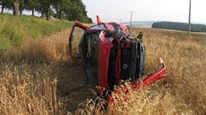 Zranná idika zstala uvznná v pevráceném opelu, v tké situaci byla