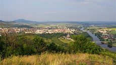 Pohled na Labe a Litomice z Radobýlu