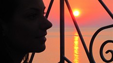 Marta Ondráková na dovolené na eckém ostrov Lesbos. 