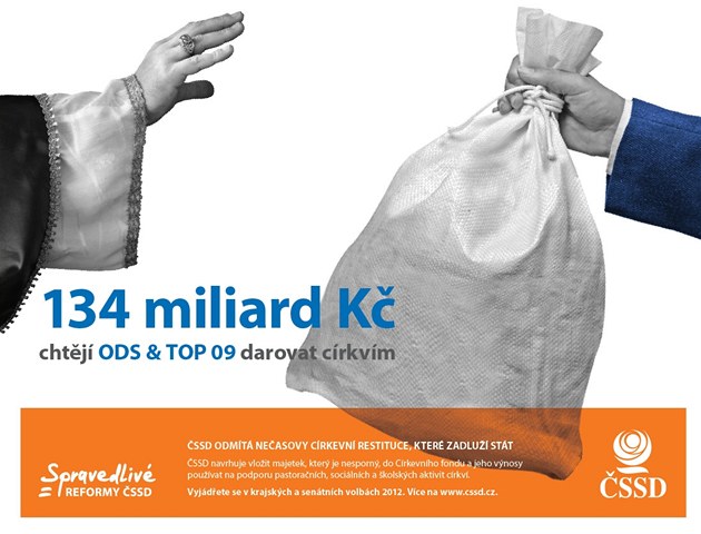 P�edstavitelé církví kritizují �SSD za její kampa� p�ed senátními a krajskými volbami.
