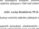 Dokument, kterým Nejvyí státní zástupce Pavel Zeman  navrhl jmenovat Lenku