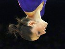 HLAVOU DOL. Americká gymnastka Jordyn Wieberová pi své kvalifikaní sestav