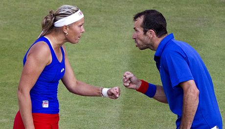 Lucie Hradecká s Radkem tpánkem na olympijských hrách v Londýn. 