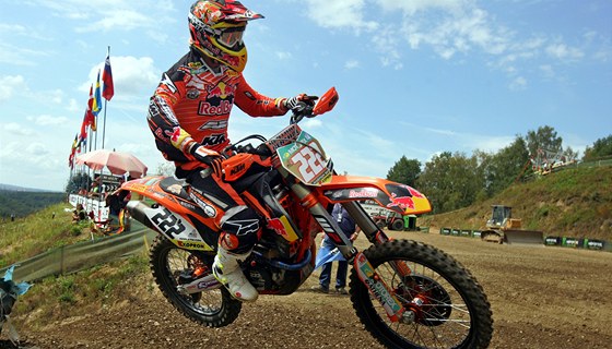 Antonio Cairoli pi Velké cen eské republiky v motokrosu v Lokti.