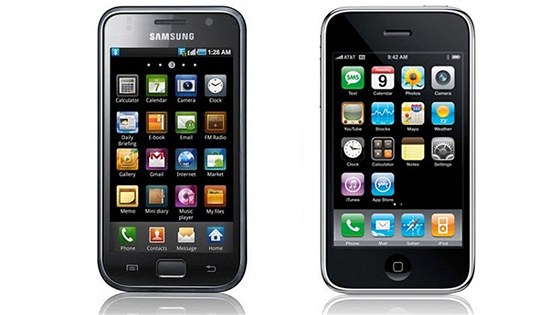 Samsung Galaxy S a Apple iPhone