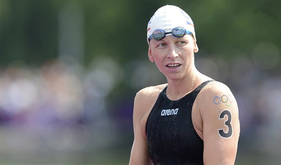 eská plavkyn Jana Pechanová po absolvování olympijského maratonu na 10