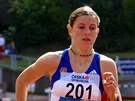 Zuzana Hejnová na mezistátním atletickém utkání esko - Polsko v roce 2002 v