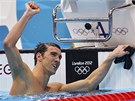 DALÍ MEDAILE. Michael Phelps se znovu raduje, vyhrál závod na 100 m motýlek a