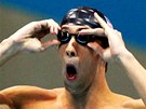 Americký plavec Michael Phelps v semifinále polohového závodu na 200 metr (1.