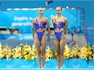 eské akvabely Albta Dufková a Soa Bernardová pi olympijské kvalifikaci (6.