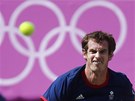 SNAHA. Britský tenista Andy Murray dával do olympijského finále vekeré úsilí.