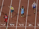 NEPOSTOUPIL. eský sprinter Pavel Maslák (úpln vpravo) do finále bhu na 400...