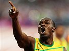 AMPION. Usain Bolt vyhrál na olympijských hrách Londýn ob sprinterské trat. 