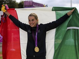 Italsk stelkyn Jessica Rossiov se zlatou medail