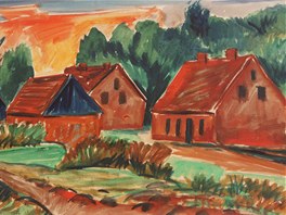 Vítkovická firma vlastní obraz Červené domy německého expresionisty Maxe