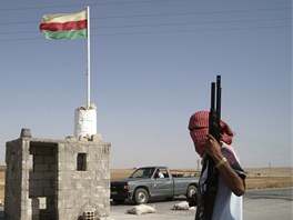Nov vytvoen checkpoint ve mst Kobani, kter zcela pod svou kontrolu