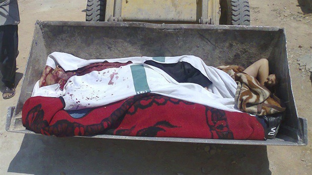 Obti vldnho ostelovn obytnch tvrt Damaku (1. srpna 2012)