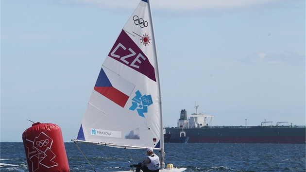 BJKA. esk jachtaka Veronika Fenclov na trati olympijskho zvodu.