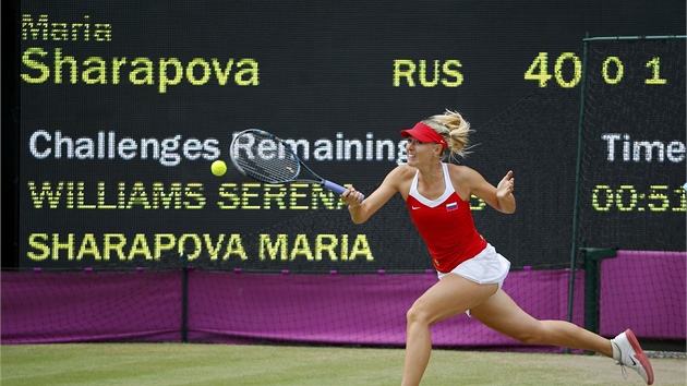 Rusk tenistka Maria arapovov ve finle olympijskho turnaje absolutn nesthala. Amerianka Serena Williamsov ji smetla 6:0, 6:1.