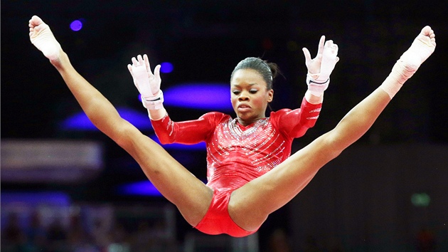Americk gymnastka Gabrielle Douglasov (31. ervence 2012)