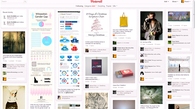 Pinterest.com - �vodn� obrazovka se sm�s� p�i�pendlen�ch obr�zk�