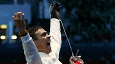 Šermíř Ruben Limardo se raduje z historicky druhého olympijského zlata pro