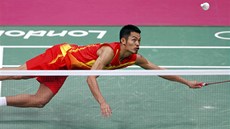 ČÍNSKÝ TYGR. Tan Lin se vrhal po každém míčku a nakonec obhájil olympijské