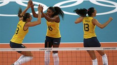 BOJOVNOST SE VYPLÁCÍ. Brazilské volejbalistky jásají, proti Ruskám odvrátily