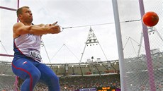 �eský kladivá� Luká� Melich p�i londýnské kvalifikaci (3. srpna 2012)