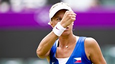 Tenistka Andrea Hlaváková se raduje z postupu do olympijského finále enské