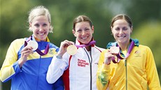 Zlatou medaili z enského triatlonu vyhrála výcarka Nicola Spirigová