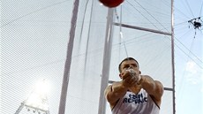 �eský kladivá� Luká� Melich b�hem olympijského závodu.
