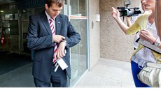 �editel Czechinvestu Miroslav K�í�ek se p�ed p�l t�etí vrátil do budovy, kde od