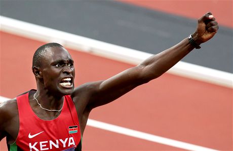 Kean David Lekuta Rudisha získal olympijské vítzství v bhu na 800 metr s...