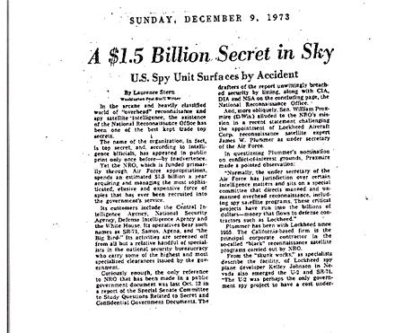 lnek ve Washington Post z roku 1973 poprv uveejnil podrobnosti o National