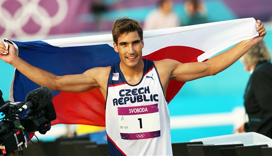 David Svoboda po svém olympijském triumfu v Londýně. 