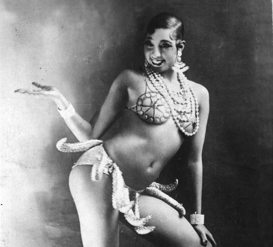 Tanečnice a zpěvačka Josephine Bakerová