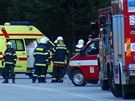 Tragická nehoda kodovky a motorkáe u Votic.