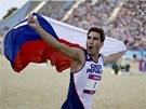 Moderní ptiboja David Svoboda slaví - práv získal na olympiád v Londýn...