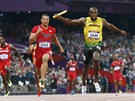 SOUSTEDNÝ VÝRAZ. Usain Bolt se ene za dalím zlatem, tentokrát ve tafet na
