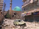 Pohled do znieného syrského Aleppa